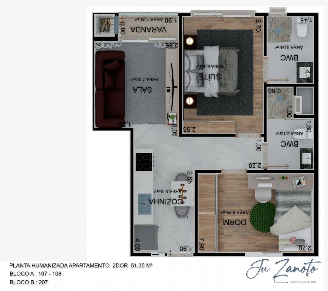 Apartamento à venda com 2 quartos, 51m² - Foto 21